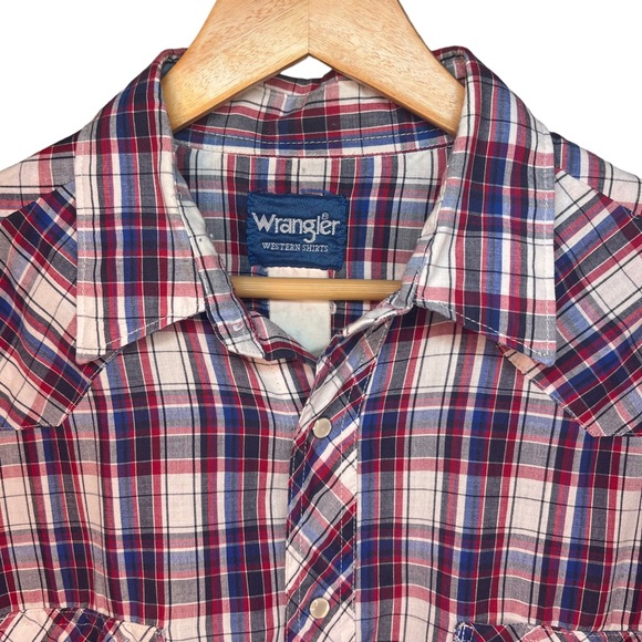 Vtg Wrangler Western Pearl Snap Shirt - Picture 4 of 15